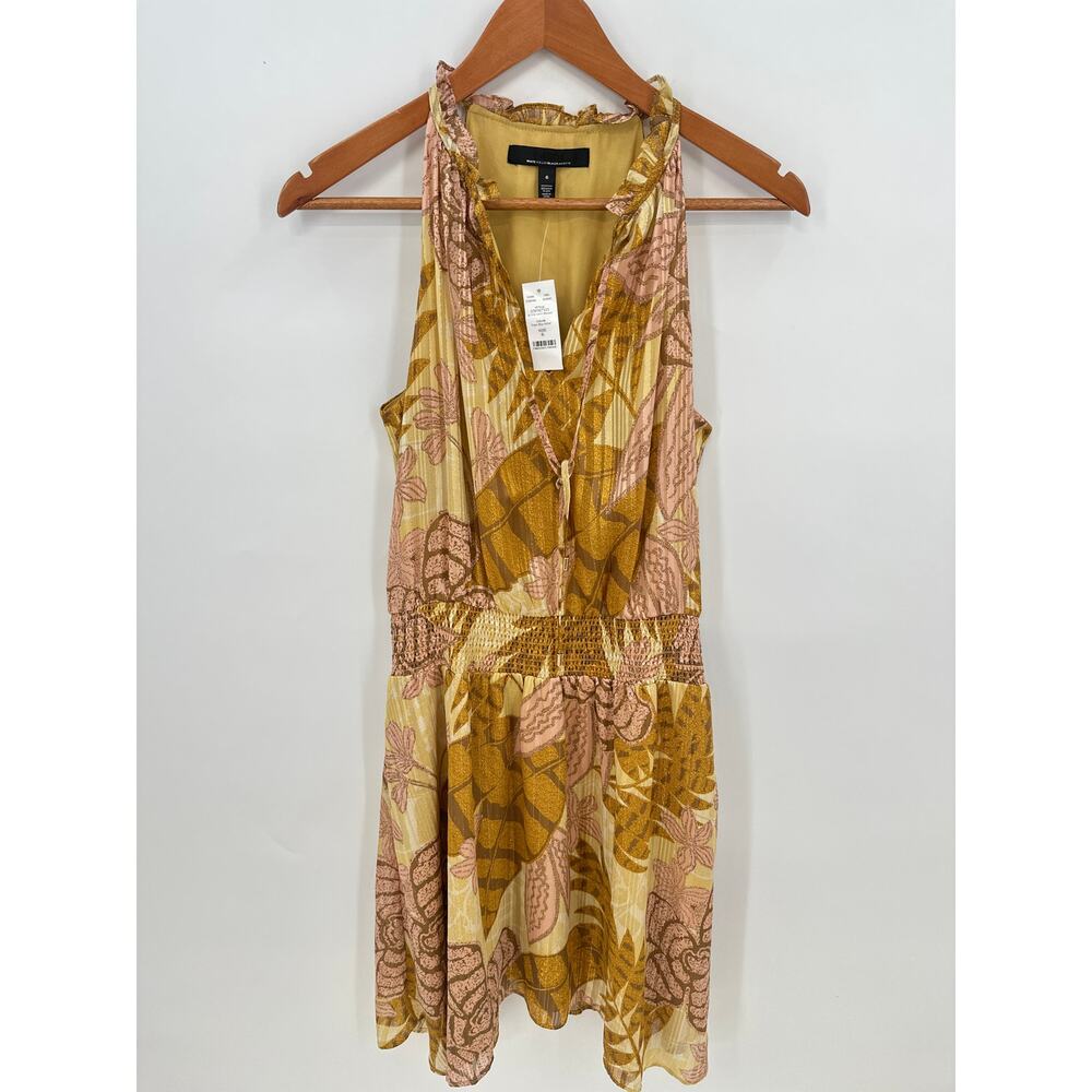 WHITE HOUSE BLACK MARKET NWT Tropic Bliss Rattan V-Neck Halter Dress // 6 - Picture 3 of 10